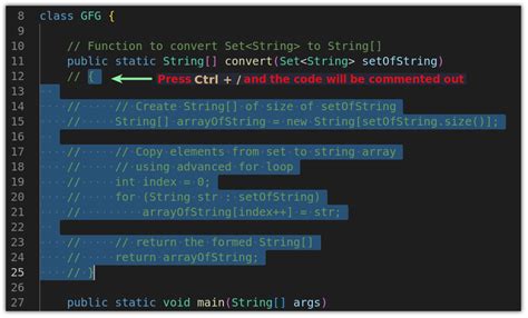 commenting multiple lines in vscode.